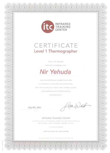 הסמכה איתור בתרמוגרפיה