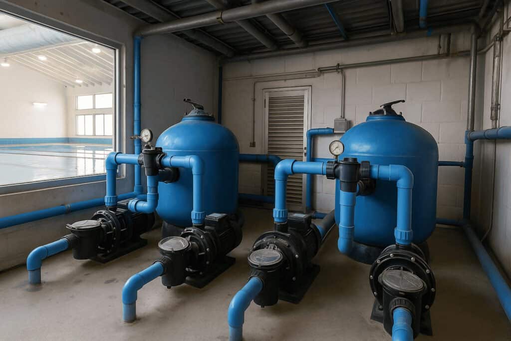 כשלים בחדר מכונות של בריכות שחייה