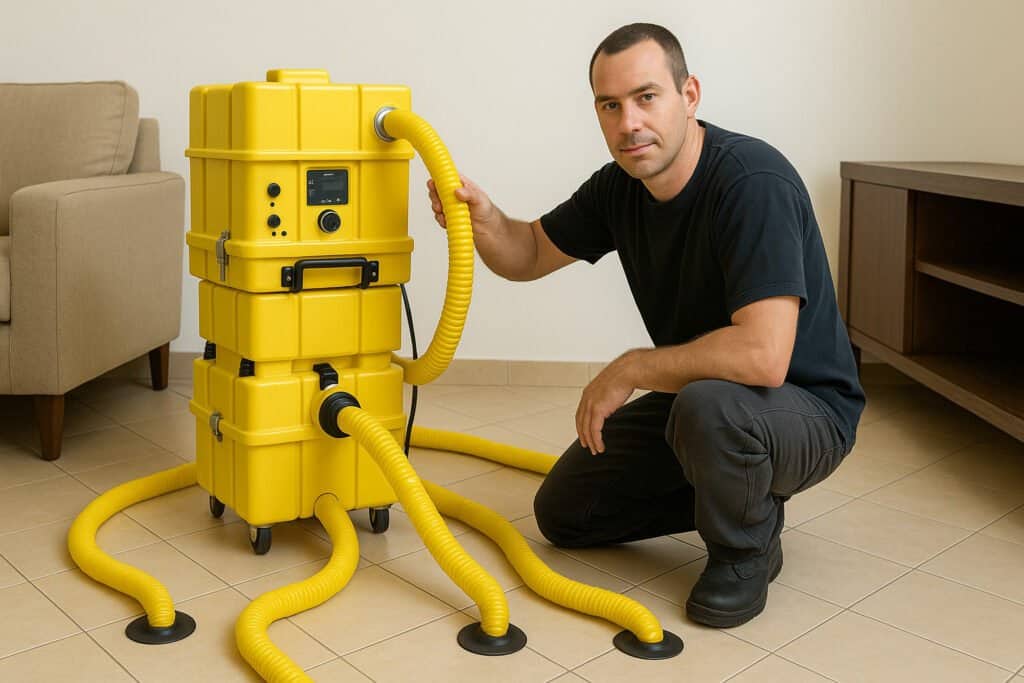 ייבוש רצפה אחרי הצפה